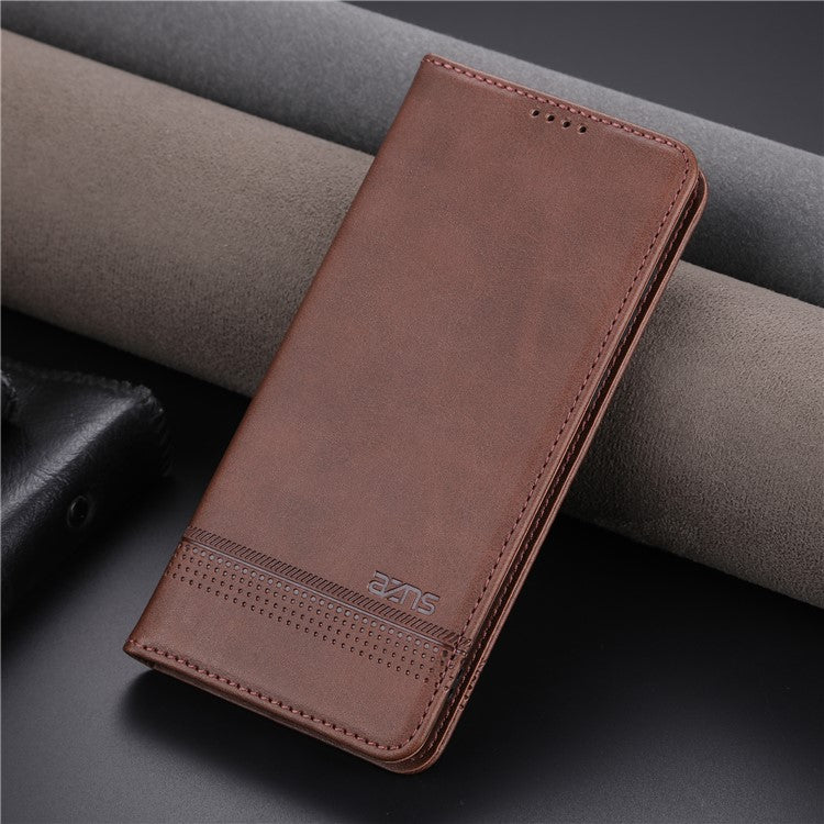 AZNS For vivo S16 / S16 Pro Phone Stand Case PU Leather Wallet Magnetic Phone Cover - Coffee