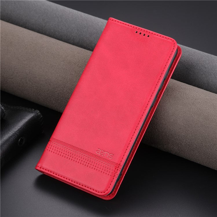 AZNS For vivo S16 / S16 Pro Phone Stand Case PU Leather Wallet Magnetic Phone Cover - Red