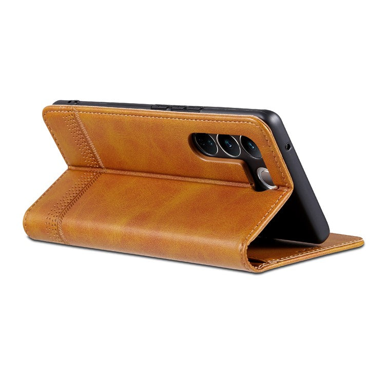 AZNS For vivo S16 / S16 Pro Phone Stand Case PU Leather Wallet Magnetic Phone Cover - Brown