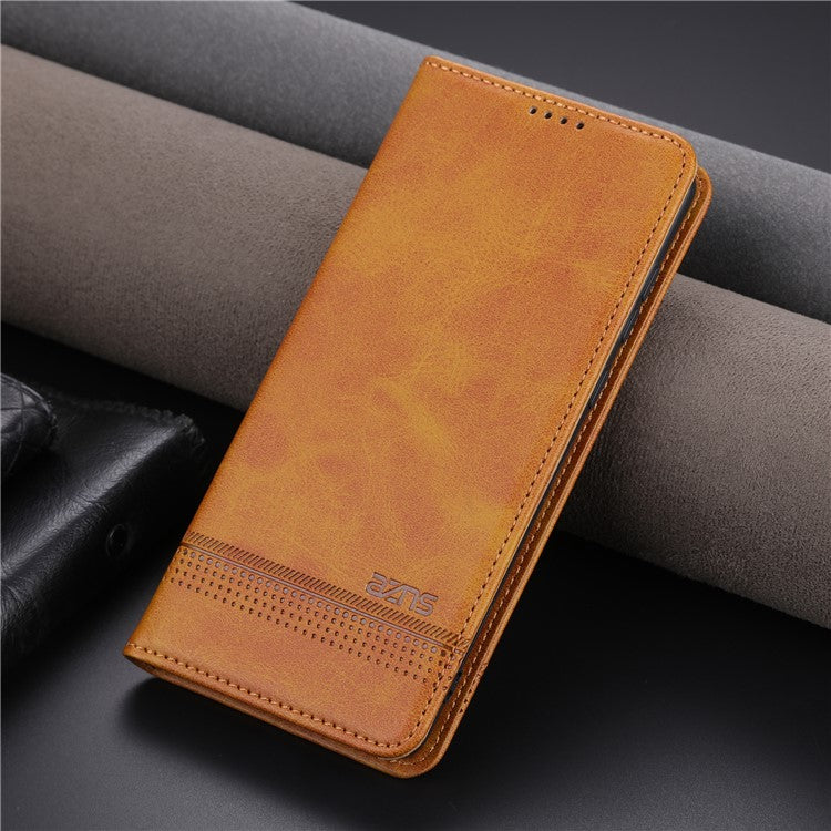 AZNS For vivo S16 / S16 Pro Phone Stand Case PU Leather Wallet Magnetic Phone Cover - Brown