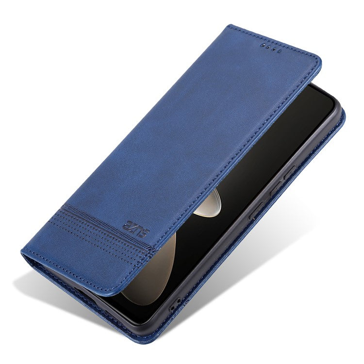 AZNS For vivo S16e 5G Shockproof Cell Phone Case PU Leather Wallet Stand Magnetic Phone Cover - Blue