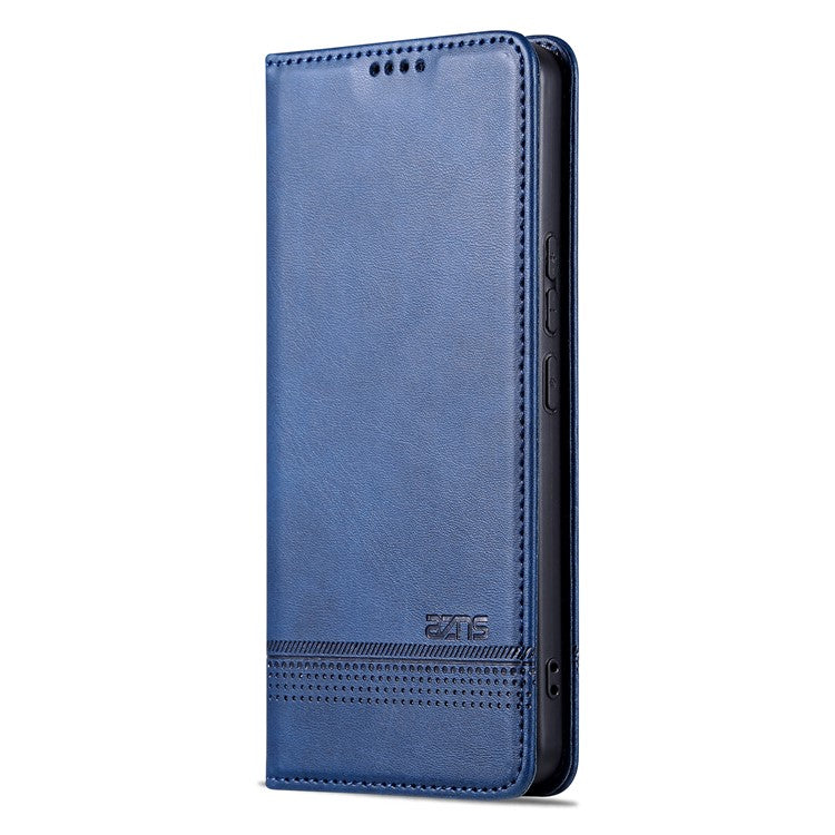 AZNS For vivo S16e 5G Shockproof Cell Phone Case PU Leather Wallet Stand Magnetic Phone Cover - Blue