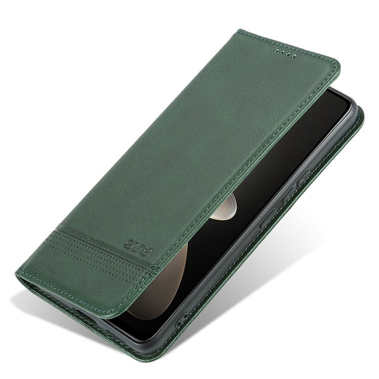 AZNS For vivo S16e 5G Shockproof Cell Phone Case PU Leather Wallet Stand Magnetic Phone Cover - Green