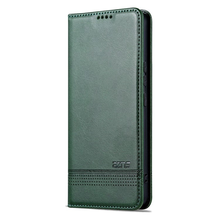 AZNS For vivo S16e 5G Shockproof Cell Phone Case PU Leather Wallet Stand Magnetic Phone Cover - Green