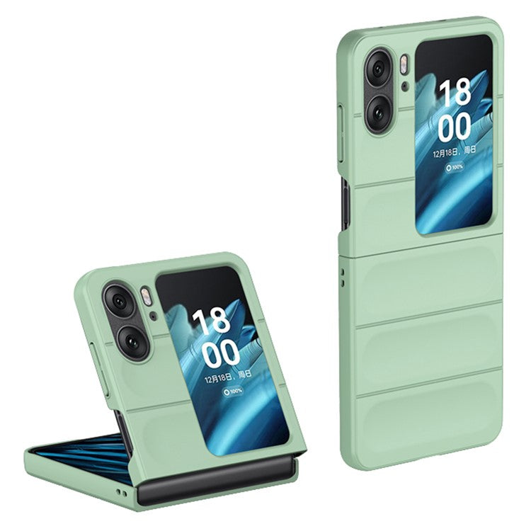 Skin-touch Phone Case for Oppo Find N2 Flip 5G Rugged Hard PC Protective Phone Cover - Mint Green