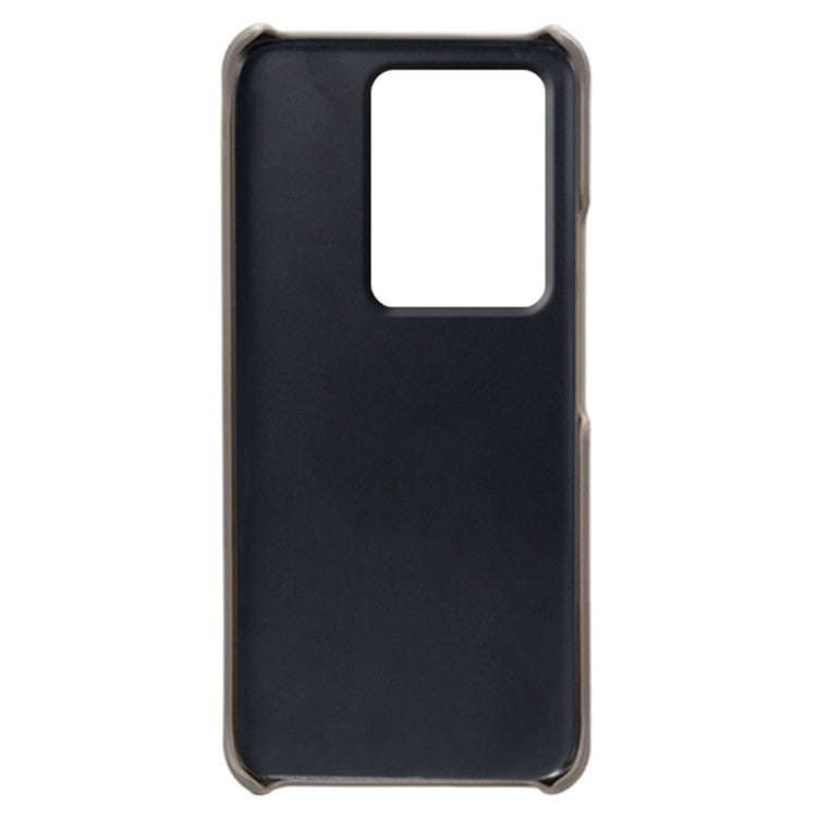 Leather Coated PC Phone Cover for vivo S16e 5G , Dual Card Slots Protective Phone Case - Grey