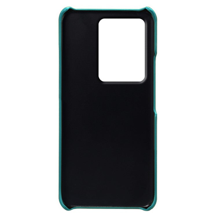 Leather Coated PC Phone Cover for vivo S16e 5G , Dual Card Slots Protective Phone Case - Green