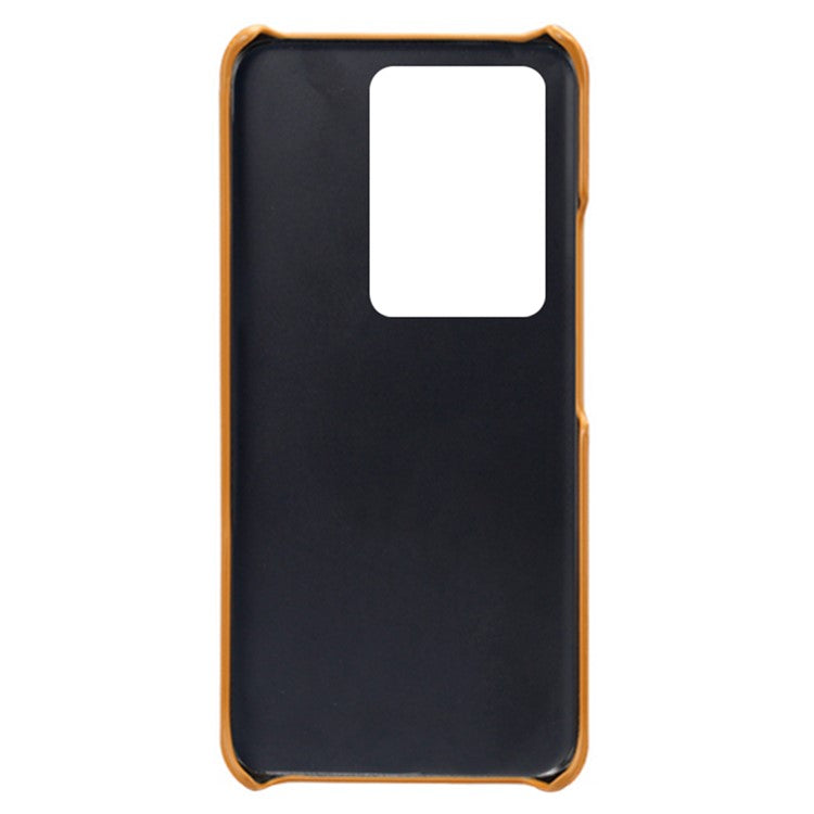 For vivo S16 / S16 Pro Anti-drop Phone Case Double Card Slots Leather Coated PC Cover - Orange