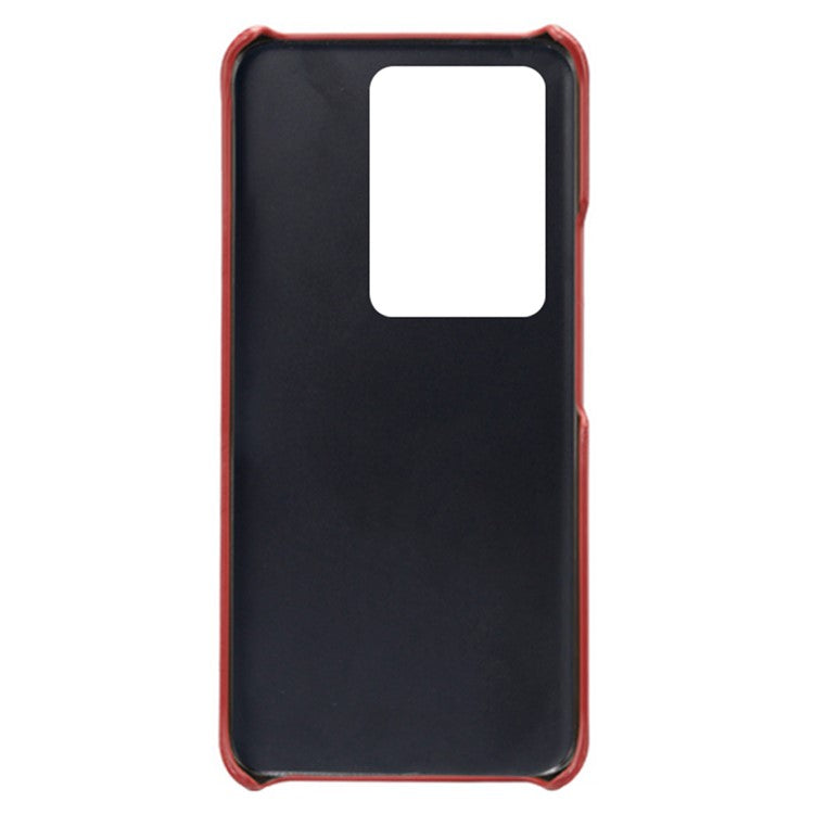 For vivo S16 / S16 Pro Anti-drop Phone Case Double Card Slots Leather Coated PC Cover - Red