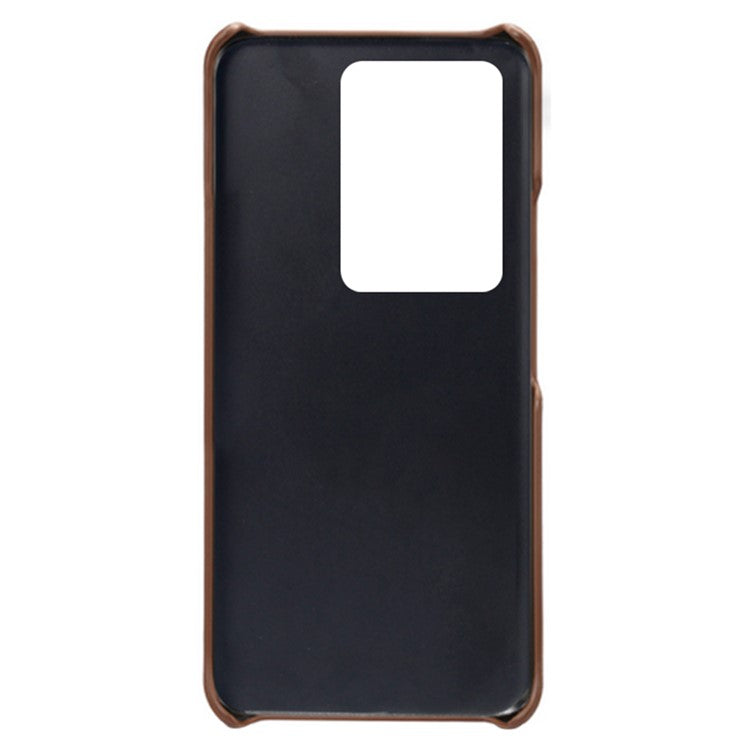 For vivo S16 / S16 Pro Anti-drop Phone Case Double Card Slots Leather Coated PC Cover - Brown