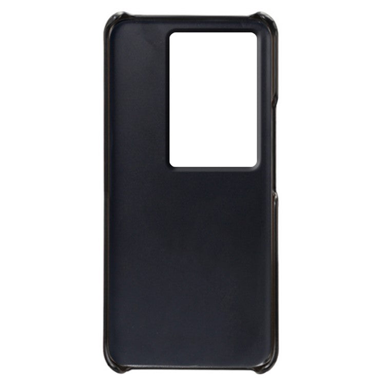 For vivo iQOO 11 Pro 5G Phone Cover Dual Card Slots PU Leather Coated PC Back Cover - Black