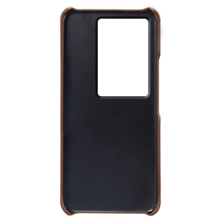 For vivo iQOO 11 Pro 5G Phone Cover Dual Card Slots PU Leather Coated PC Back Cover - Brown