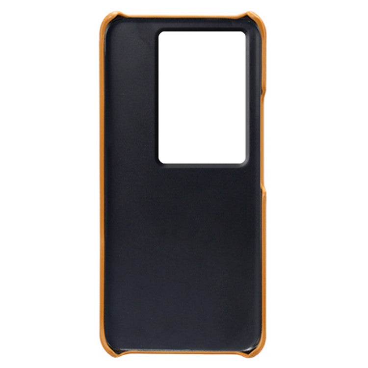 For vivo iQOO 11 5G Dual Card Slots Phone Case Leather Coated PC Phone Cover - Orange