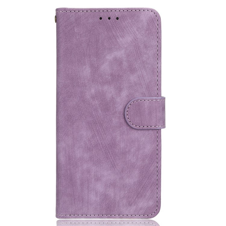 For Realme 9i 4G / Oppo A36 / A76 / A96 4G Leather Phone Case RFID Blocking Phone Wallet Stand Cover with Strap - Purple