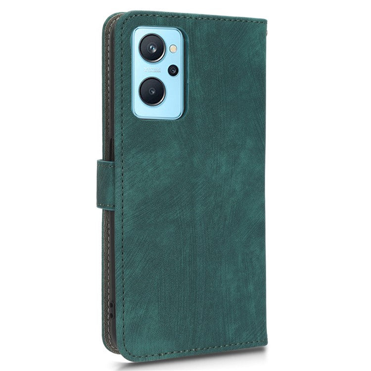 For Realme 9i 4G / Oppo A36 / A76 / A96 4G Leather Phone Case RFID Blocking Phone Wallet Stand Cover with Strap - Green