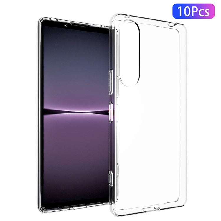 10Pcs / Pack For Sony Xperia 1 V Clear TPU Phone Case Inner Watermark-Free Anti-scratch Phone Cover