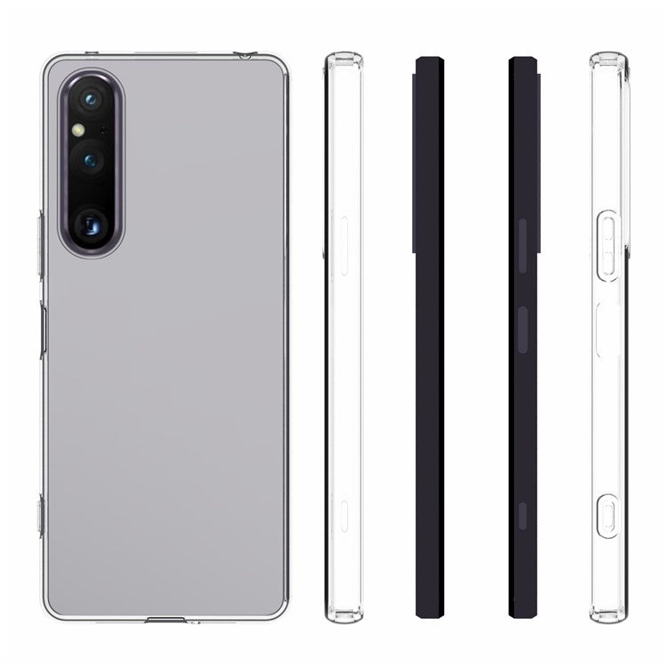 10Pcs / Pack For Sony Xperia 1 V Clear TPU Phone Case Inner Watermark-Free Anti-scratch Phone Cover