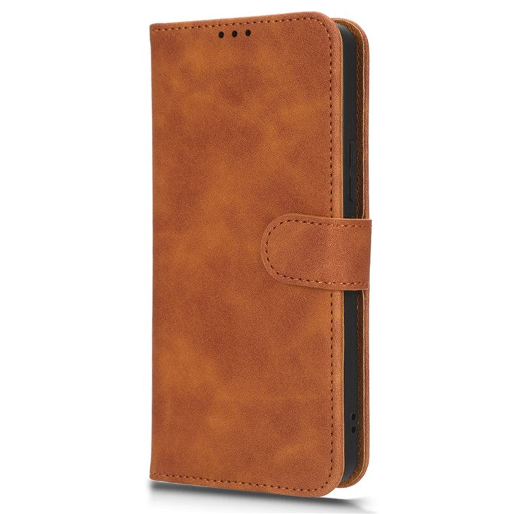 For vivo S16e 5G PU Leather Phone Stand Case Drop-proof Cell Phone Wallet Cover - Brown