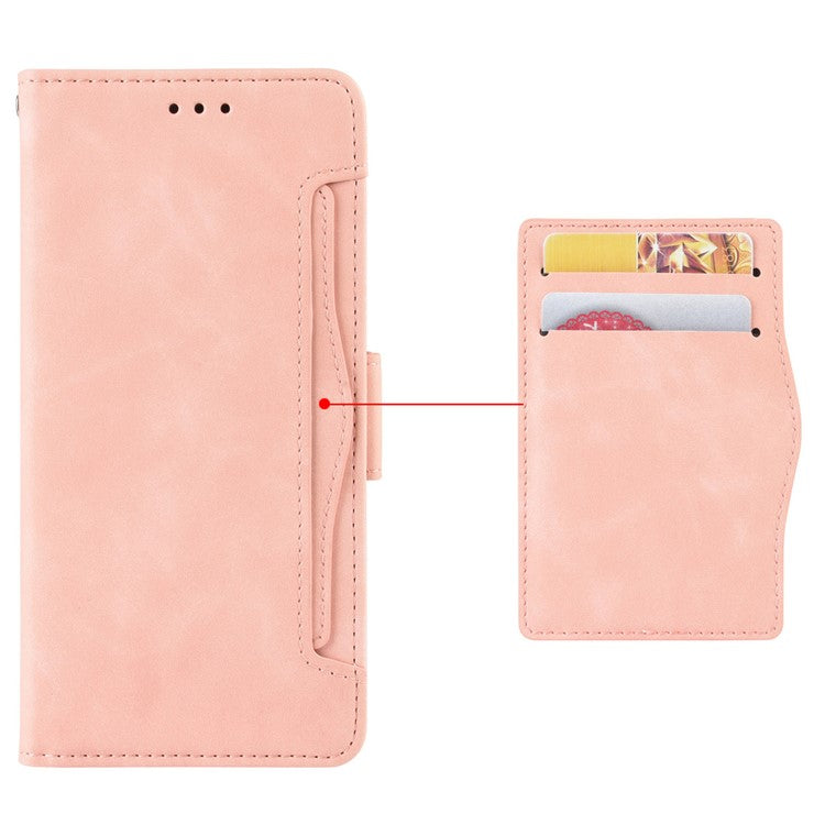 For vivo V27e 4G / S16e 5G PU Leather Wallet Case Multiple Card Slots Stand Phone Cover - Pink