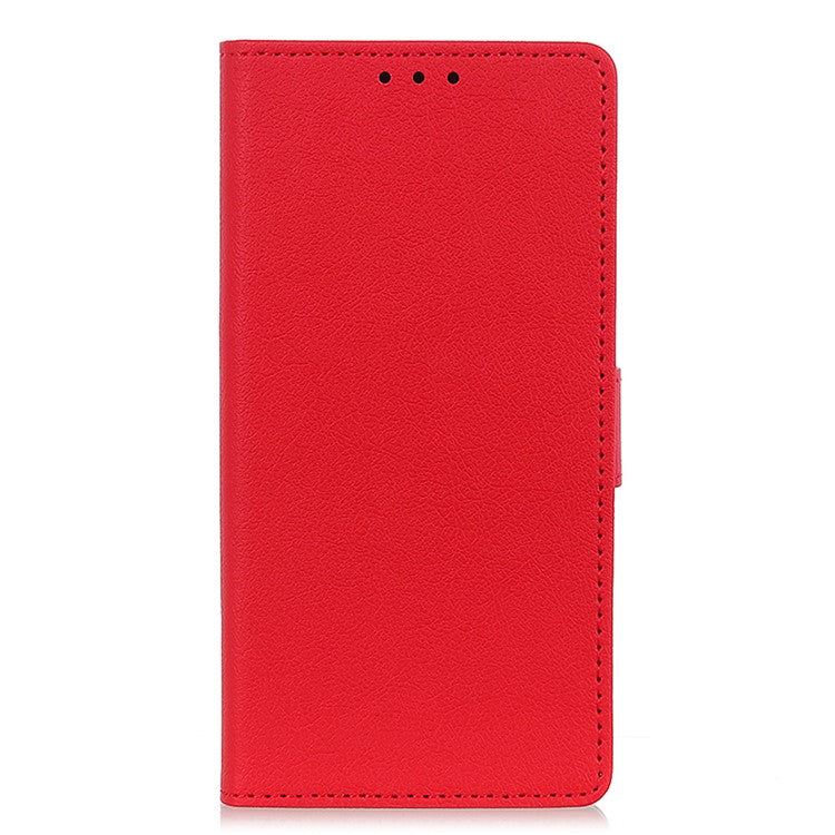 For Google Pixel 7a Anti-drop Leather Phone Case Wallet Stand Cell Phone Cover - Red