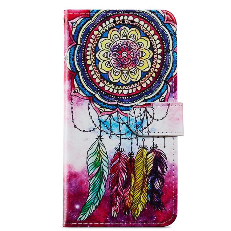 For Google Pixel 6a Stand Wallet Phone Case Pattern Printing PU Leather Cover with Strap - Dream Catcher