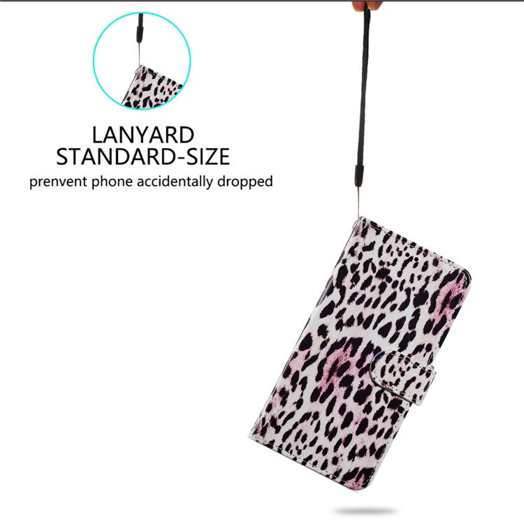 For Google Pixel 7 5G PU Leather Pattern Printing Phone Case Wallet Stand Flip Folio Cover - Leopard