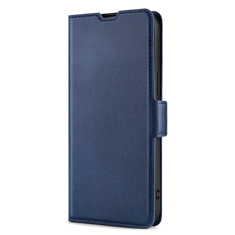 Protective Case for vivo S16e 5G PU Leather Flip Cover with Card Slot Stand Phone Shell - Blue