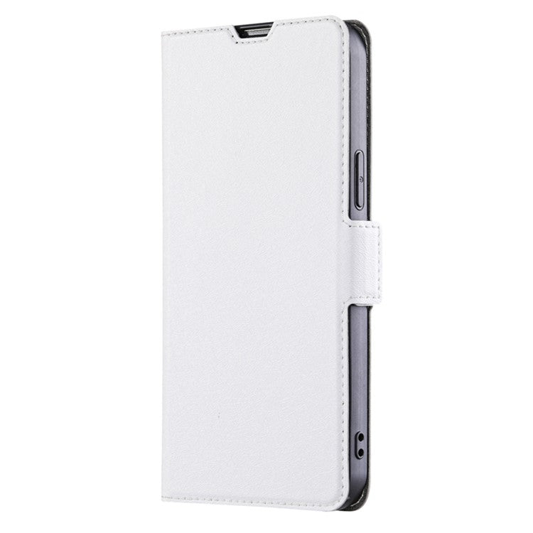 Protective Case for vivo S16e 5G PU Leather Flip Cover with Card Slot Stand Phone Shell - White