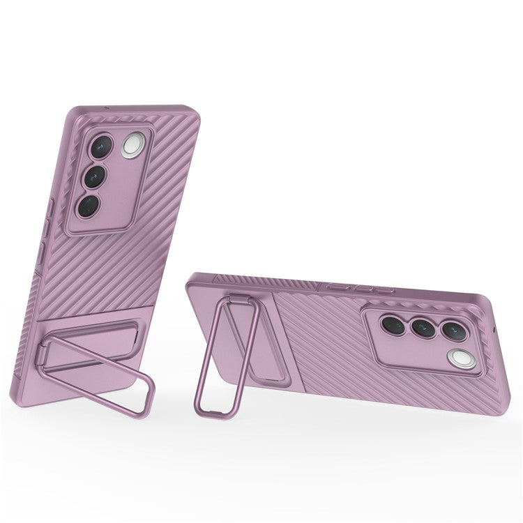 For vivo S16 / S16 Pro TPU Phone Case Kickstand Rugged Phone Cover Skin-Touch Slim Phone Shell - Light Purple