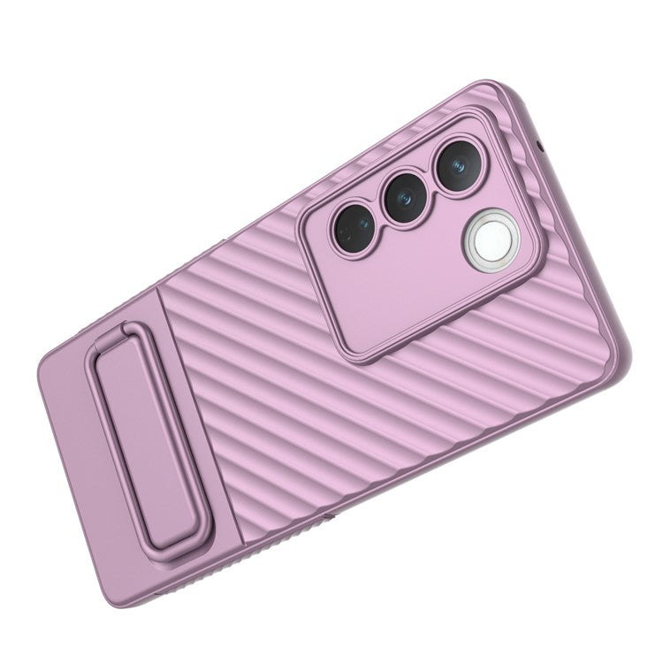 For vivo S16 / S16 Pro TPU Phone Case Kickstand Rugged Phone Cover Skin-Touch Slim Phone Shell - Light Purple