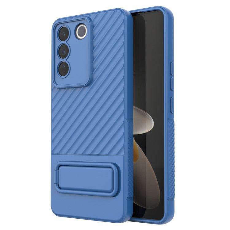 Rugged Shockproof Case for vivo S16e 5G TPU Phone Shell Slim Phone Cover with Kickstand - Baby Blue