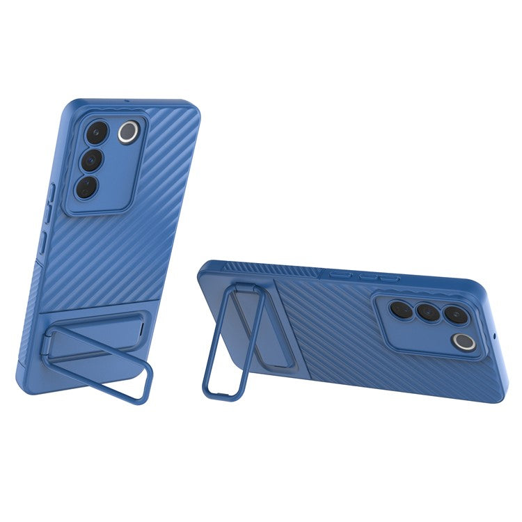 Rugged Shockproof Case for vivo S16e 5G TPU Phone Shell Slim Phone Cover with Kickstand - Baby Blue