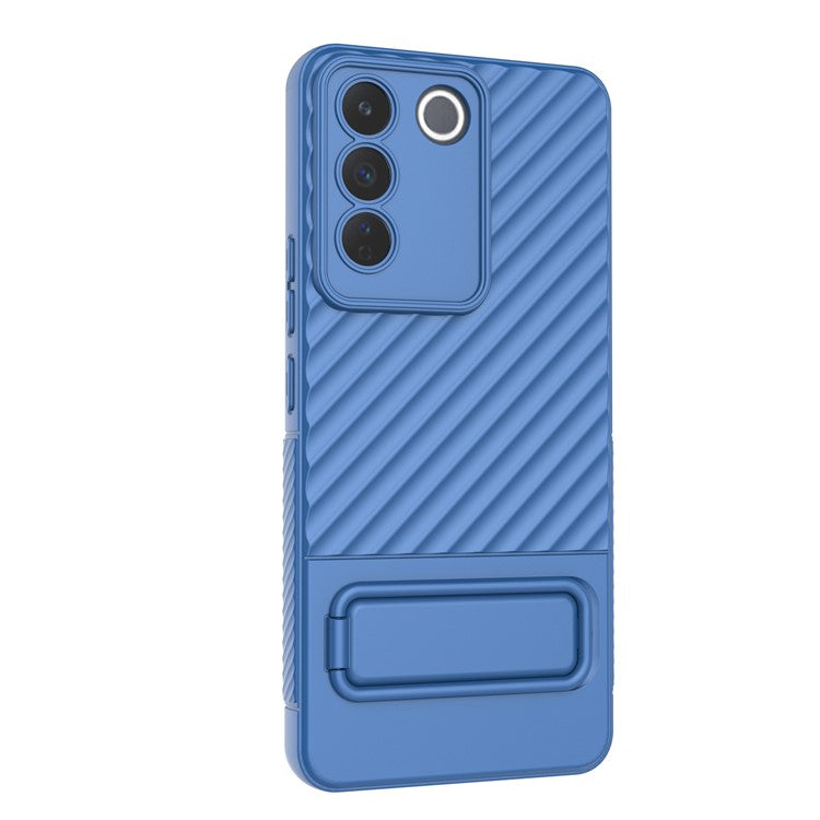 Rugged Shockproof Case for vivo S16e 5G TPU Phone Shell Slim Phone Cover with Kickstand - Baby Blue