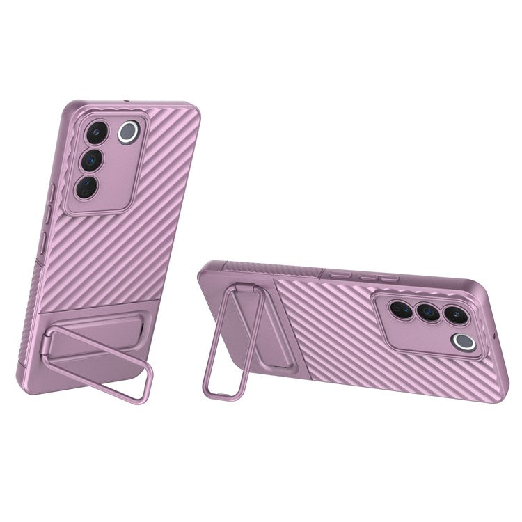 Rugged Shockproof Case for vivo S16e 5G TPU Phone Shell Slim Phone Cover with Kickstand - Light Purple