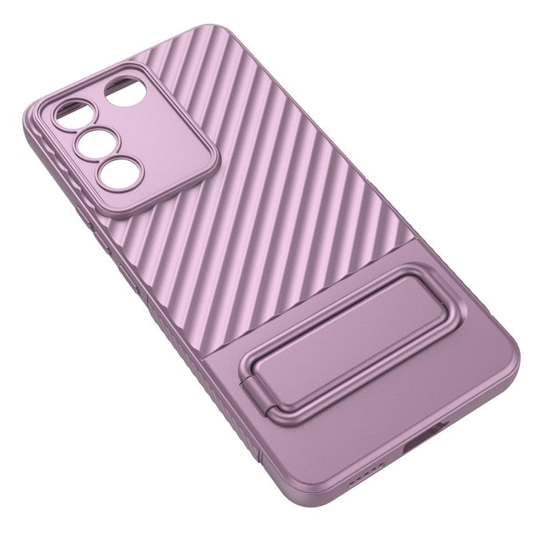 Rugged Shockproof Case for vivo S16e 5G TPU Phone Shell Slim Phone Cover with Kickstand - Light Purple