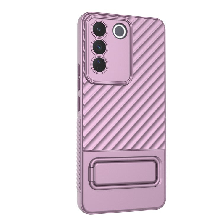 Rugged Shockproof Case for vivo S16e 5G TPU Phone Shell Slim Phone Cover with Kickstand - Light Purple