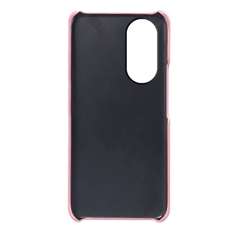 For vivo Y100 5G Drop Protection Phone Case Dual Card Slots PU Leather Coated PC Cover - Rose Gold