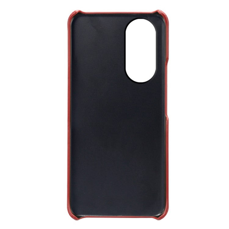 For vivo Y100 5G Drop Protection Phone Case Dual Card Slots PU Leather Coated PC Cover - Red