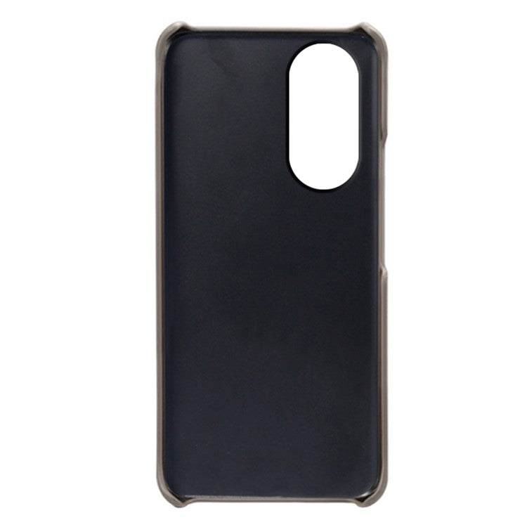 For vivo Y100 5G Drop Protection Phone Case Dual Card Slots PU Leather Coated PC Cover - Grey