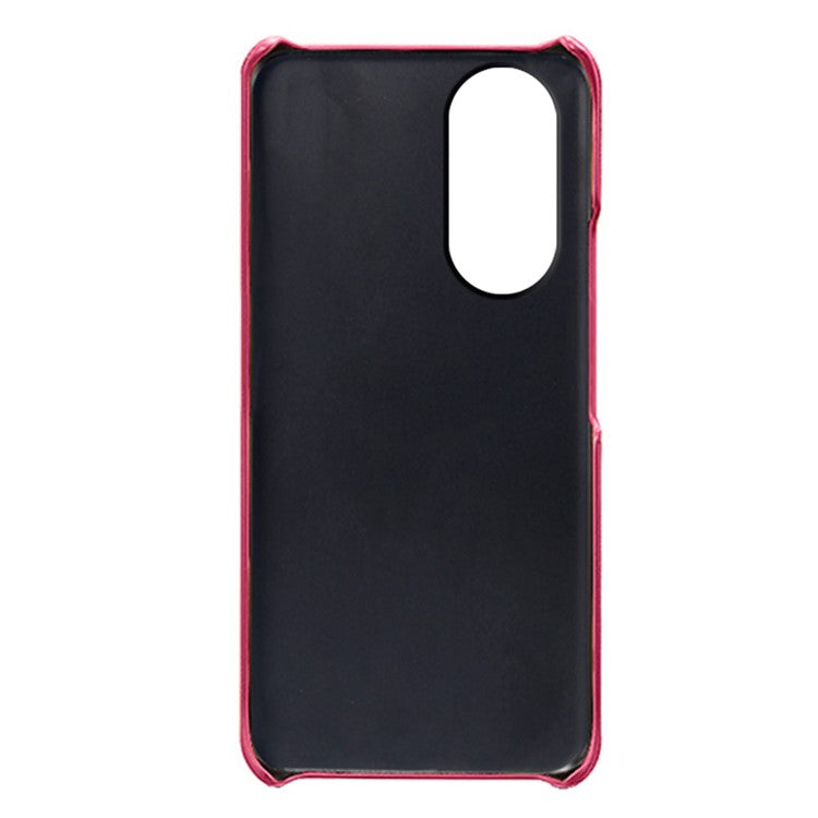 For vivo Y100 5G Drop Protection Phone Case Dual Card Slots PU Leather Coated PC Cover - Rose