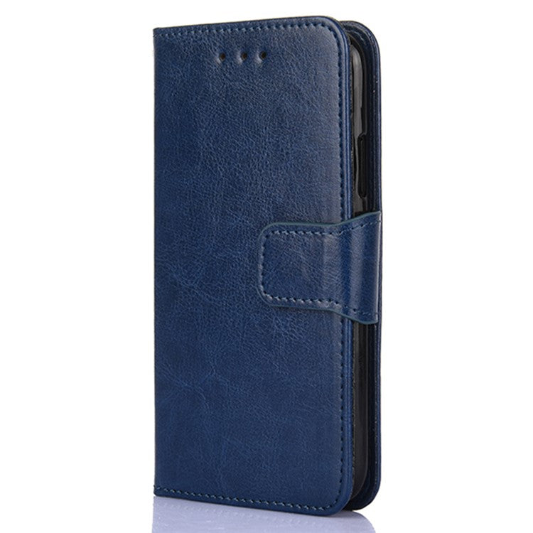 For vivo S16e 5G Textured PU Leather Protective Case Anti-Drop Wallet Phone Stand Shell  - Sapphire