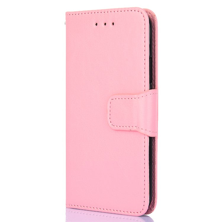 For vivo S16e 5G Textured PU Leather Protective Case Anti-Drop Wallet Phone Stand Shell  - Pink