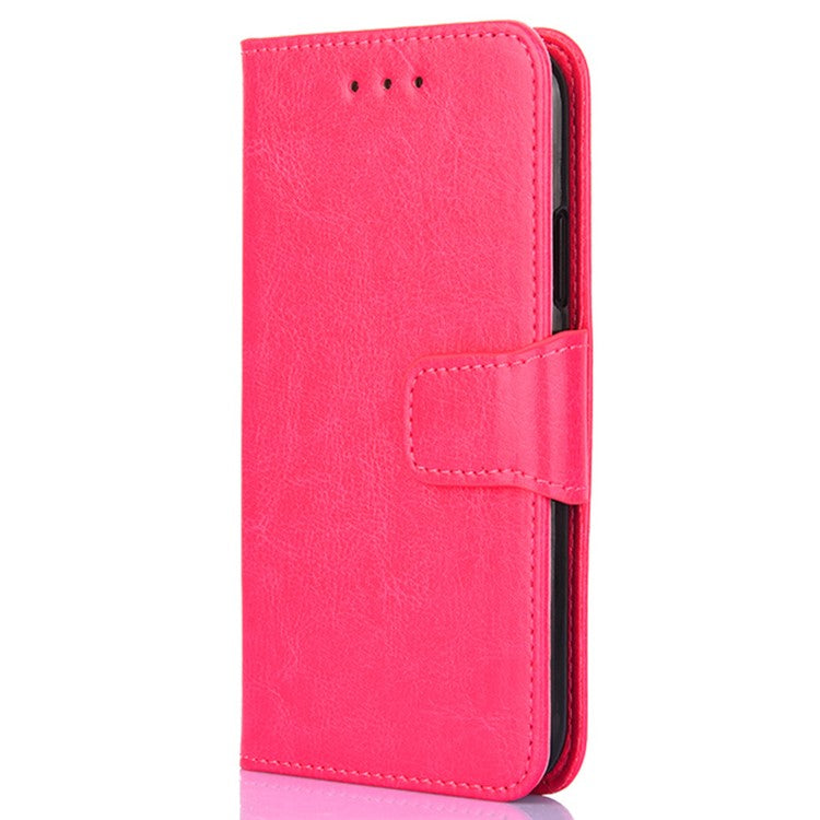 For vivo S16e 5G Textured PU Leather Protective Case Anti-Drop Wallet Phone Stand Shell  - Rose