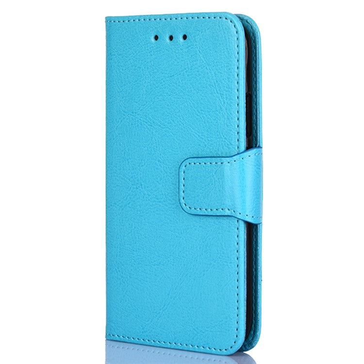 For vivo S16e 5G Textured PU Leather Protective Case Anti-Drop Wallet Phone Stand Shell  - Baby Blue