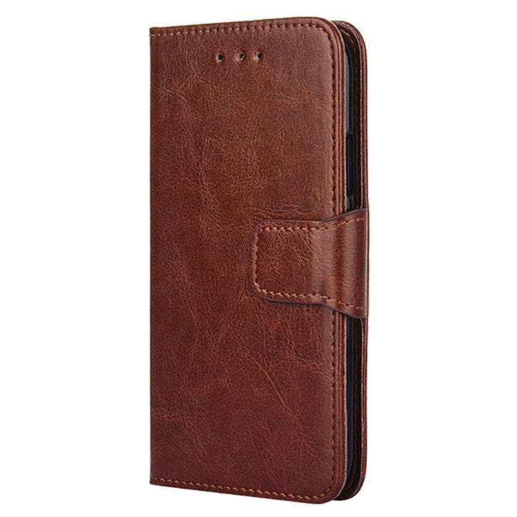 For vivo S16e 5G Textured PU Leather Protective Case Anti-Drop Wallet Phone Stand Shell  - Brown