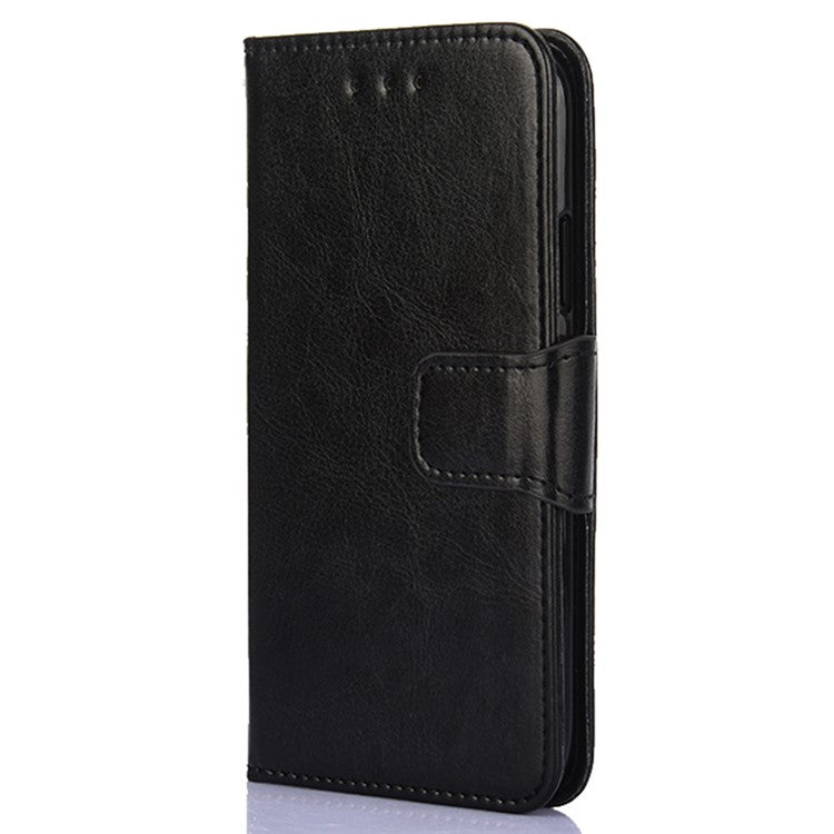 For vivo S16e 5G Textured PU Leather Protective Case Anti-Drop Wallet Phone Stand Shell  - Black