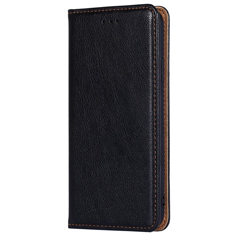 For vivo S16e 5G PU Leather Wallet Stand Case Magnetic Closing Anti-drop Phone Cover - Black