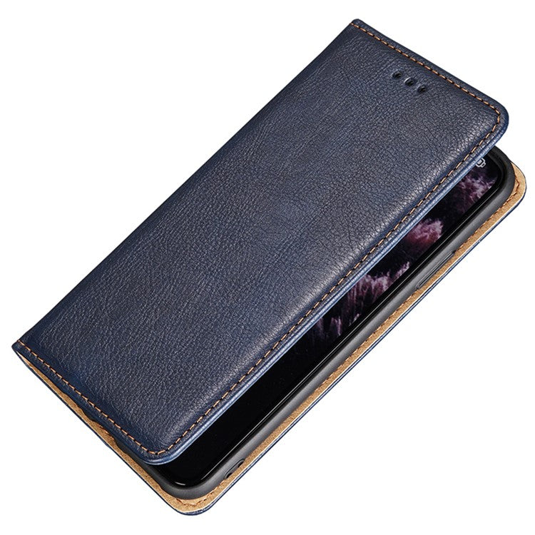 For vivo S16e 5G PU Leather Wallet Stand Case Magnetic Closing Anti-drop Phone Cover - Blue