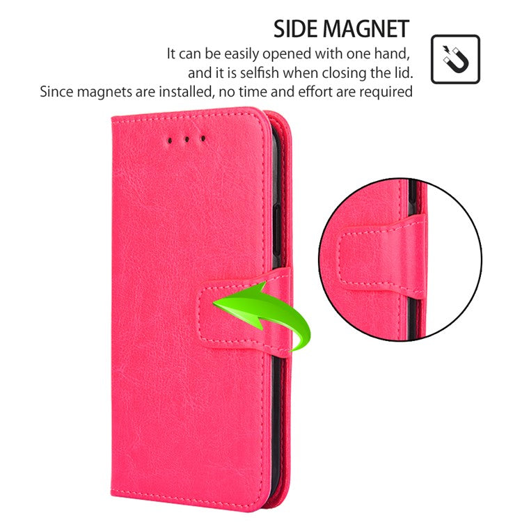 For vivo iQOO Z7 5G Leather Wallet Phone Case Shockproof Folding Stand Cover - Rose