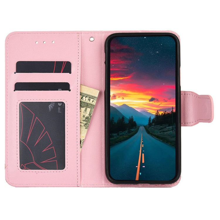 For vivo iQOO Z7 5G Leather Wallet Phone Case Shockproof Folding Stand Cover - Pink